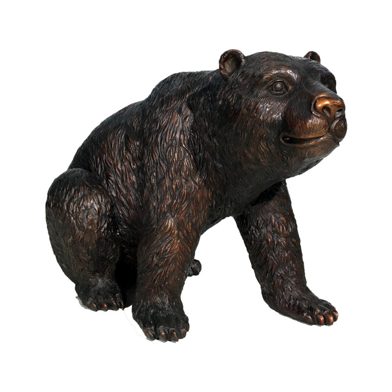 Bronze Medium Sitting Bear Sculpture | Metropolitan Galleries Inc.