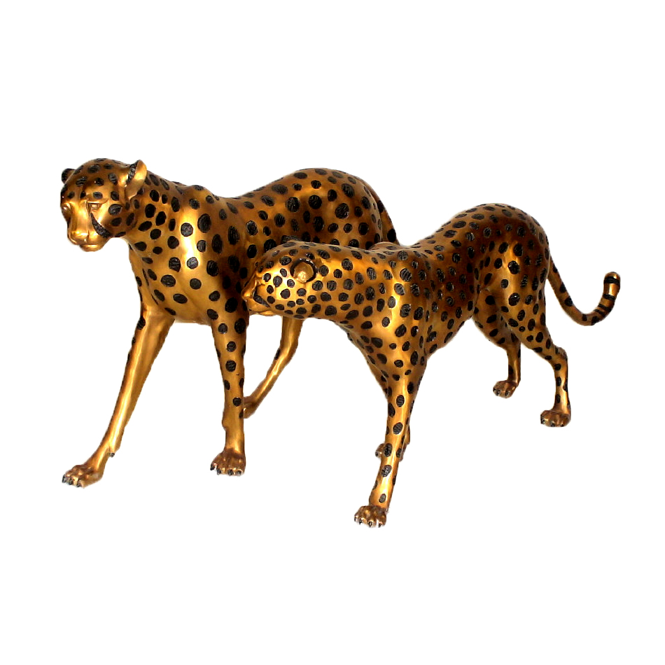 Bronze Running Cheetah Sculpture