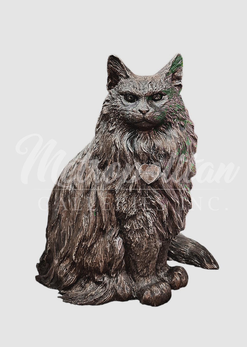 Bronze Starbright Maine Coon Cat Sculpture exclusively designed and produced by Metropolitan Galleries Inc