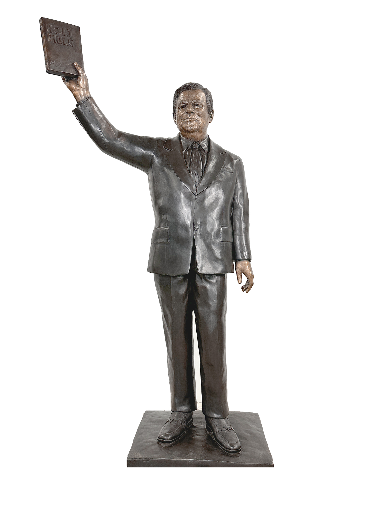 Completed Custom Jerry Falwell Sculpture exclusively designed and produced by Metropolitan Galleries Inc